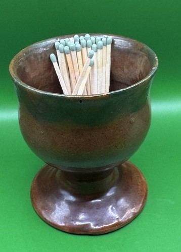 Red ware table match - table, holder