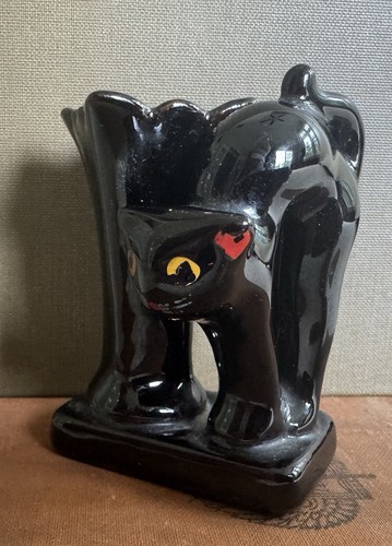 Vtg japan redware black - vtg, arched