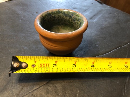 Redware small pot - cup, issac