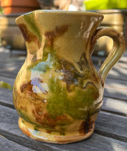 Antique redware pitcher - antique,